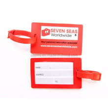 Personalized Soft PVC Luggage Tag in Red Color (LT-01)